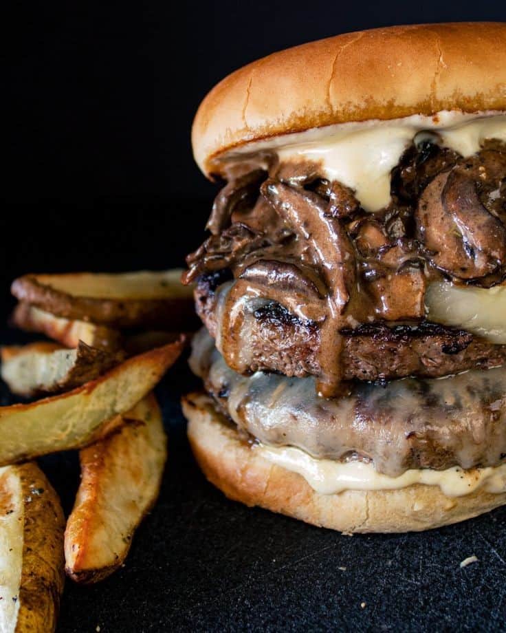 Black Garlic Mushroom Burger