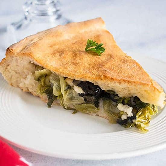 Escarole-Stuffed Pizza (Pizza di Scarola)