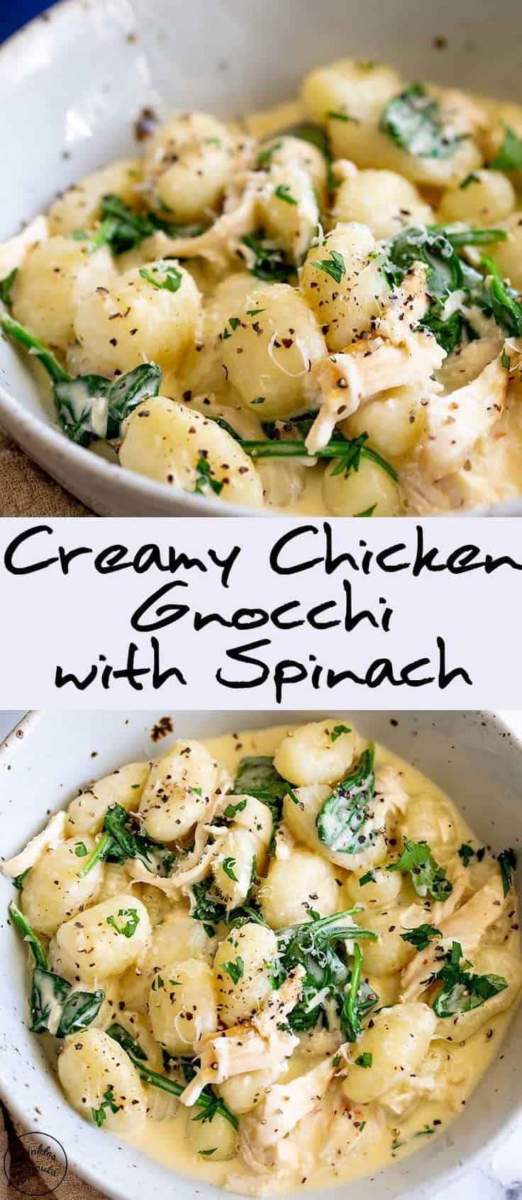 Creamy Chicken Gnocchi With Spinach