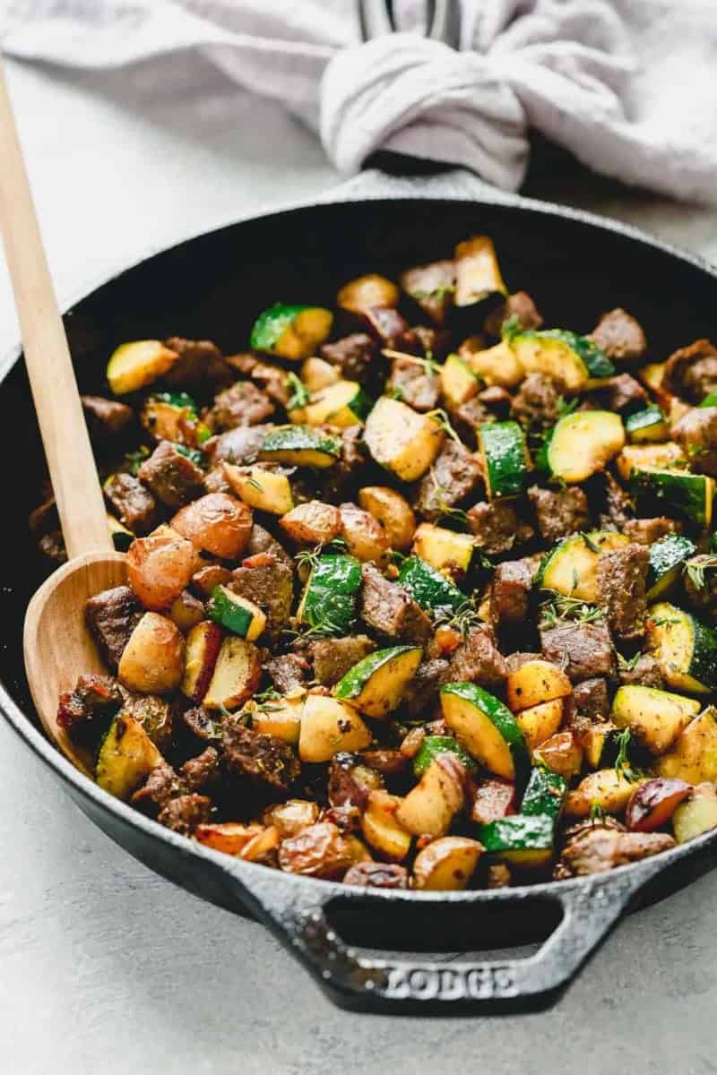 Quick Beef & Zucchini Skillet Meal Prep