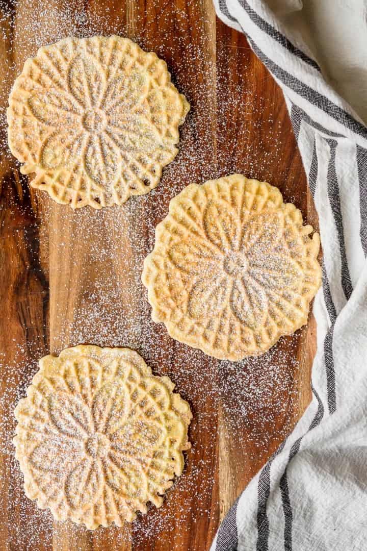 Easy Classic Pizzelle Recipe (Italian Waffle Cookies)