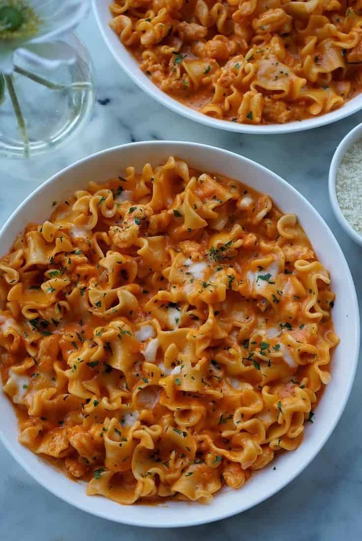 Lasagnette With Vodka Sauce And Rock Shrimp