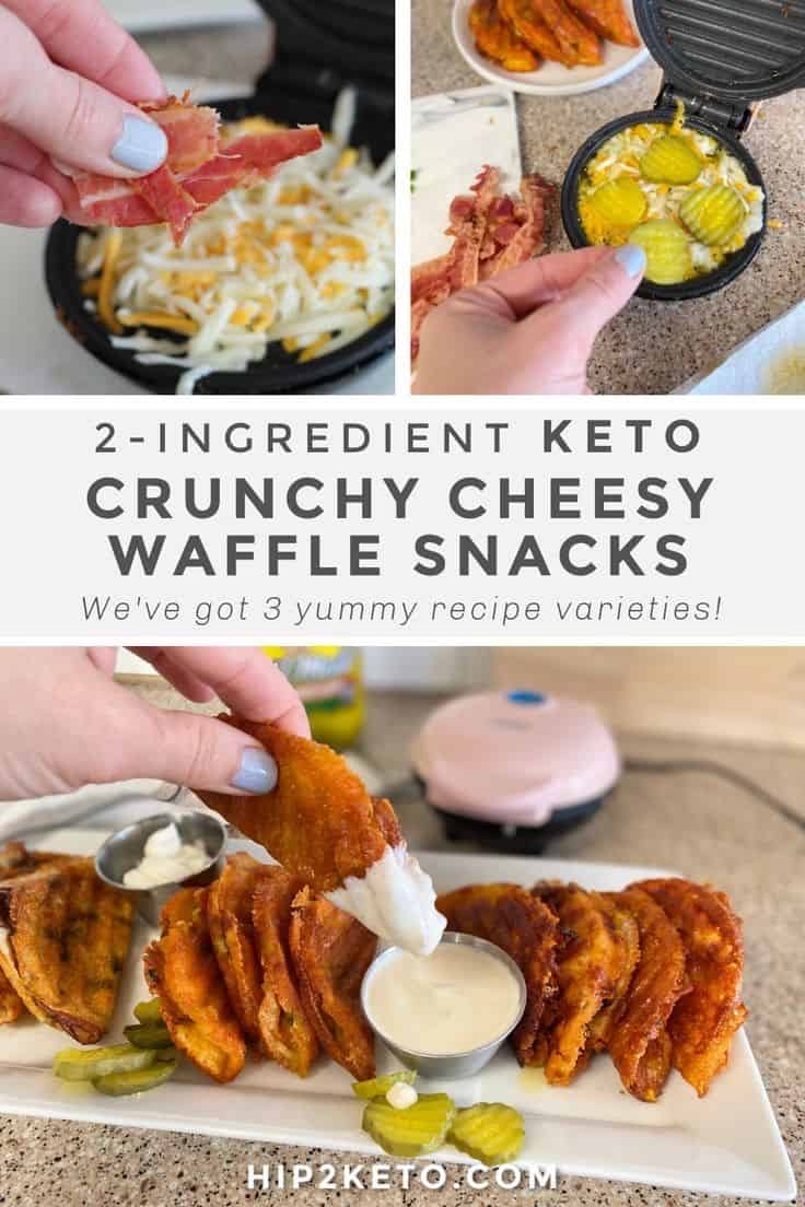 2-Ingredient Cheese Waffle Keto Snacks