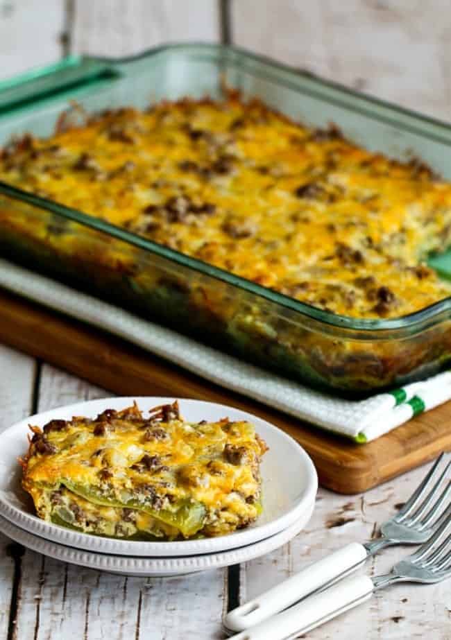 Beefy Cheesy Green Chile Bake