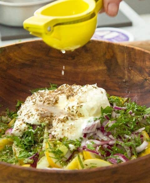 Lebanese Lemon Cucumber Salad