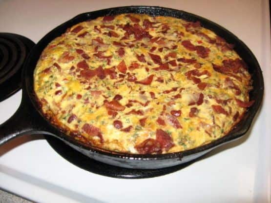 Skillet Potato Pie With Eggs And Cheese