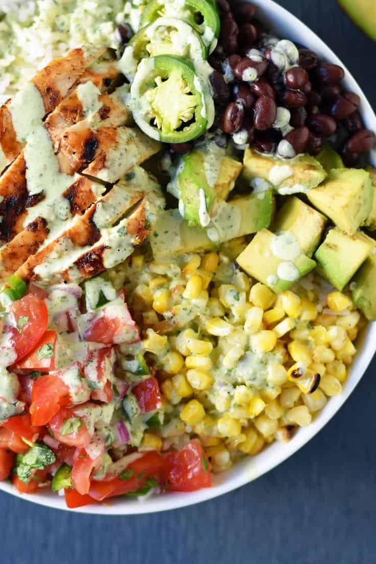 Grilled Chicken Burrito Bowls