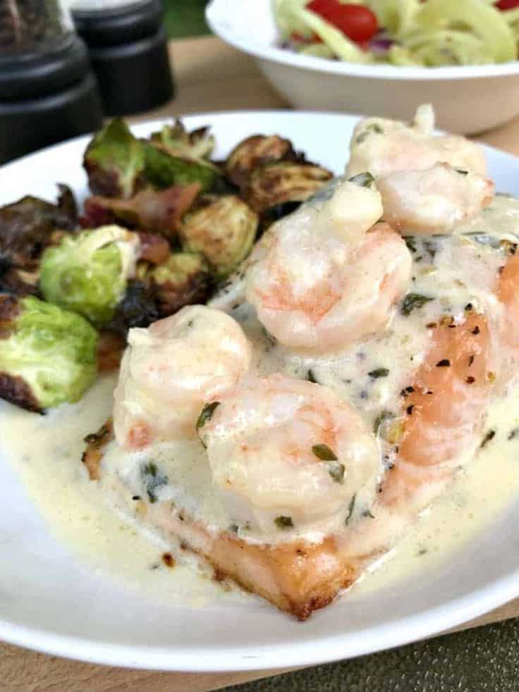 Lemon Parmesan Baked Salmon And Shrimp