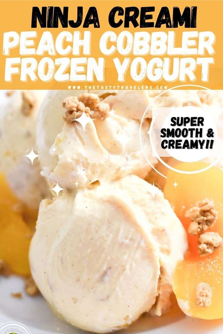 Peach Cobbler Frozen Yogurt