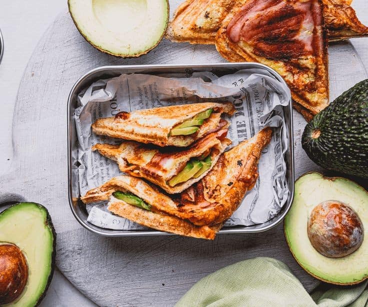 Avocado And Baked Bean Jaffles