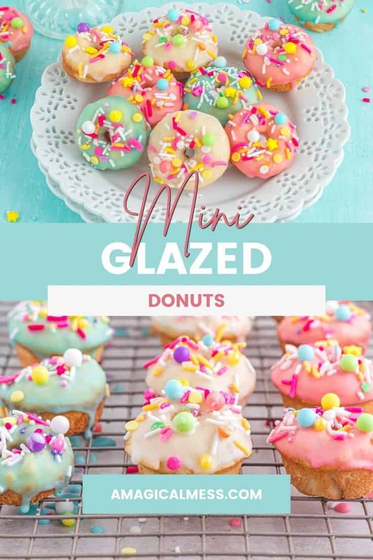 Mini Donuts With Colorful Glaze