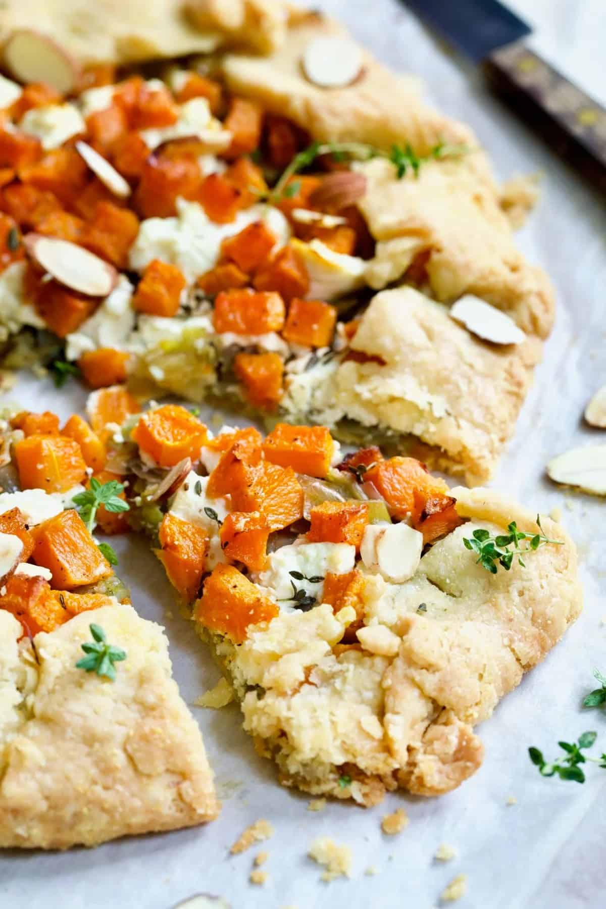 Butternut Squash Leek and Goat Cheese Galette