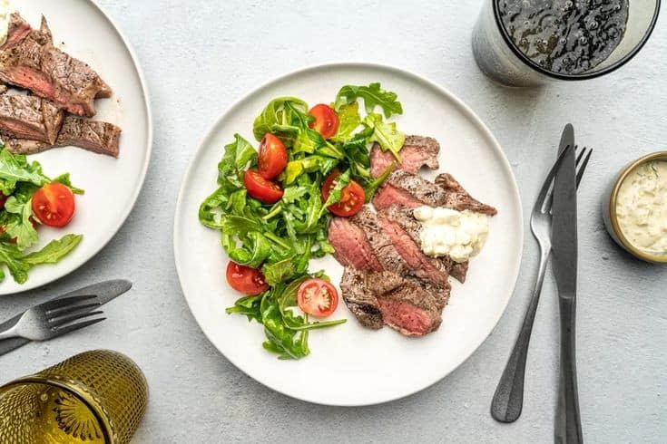 Easy Minute Steak Meal With Salad And Rémoulade Sauce