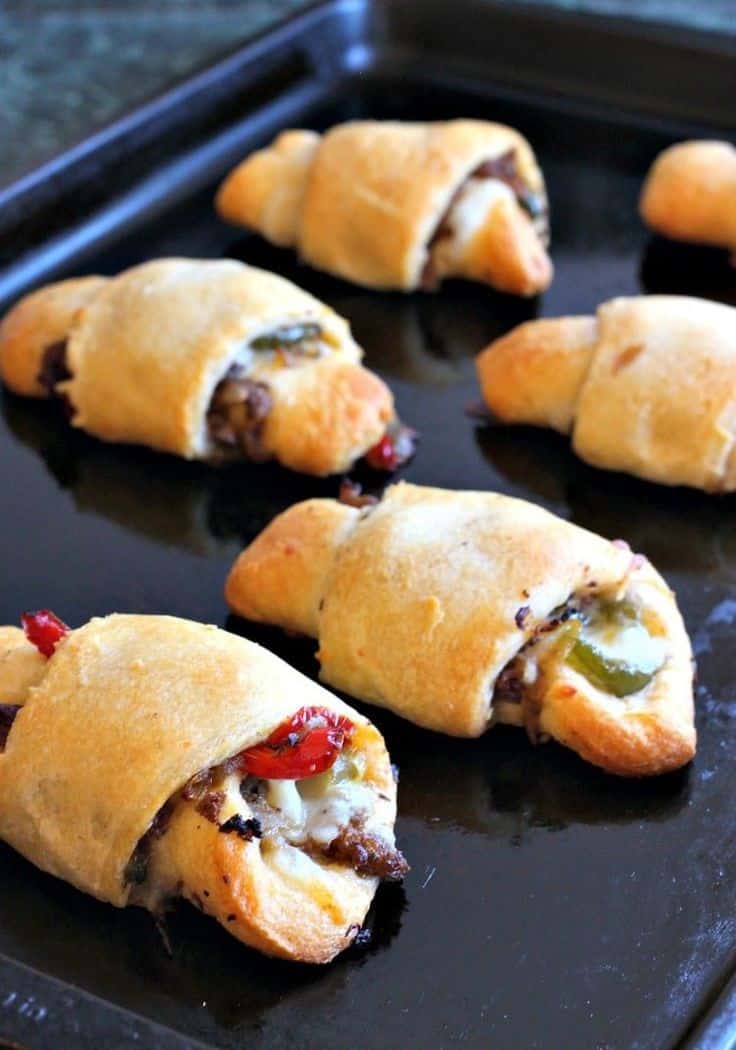 Philly Cheesesteak Crescent Rolls