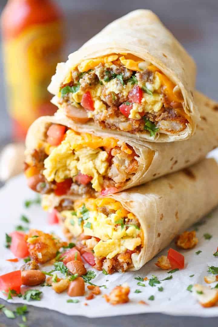 Freezer Breakfast Burritos