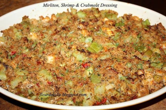 Mirliton, Shrimp And Crabmeat Dressing