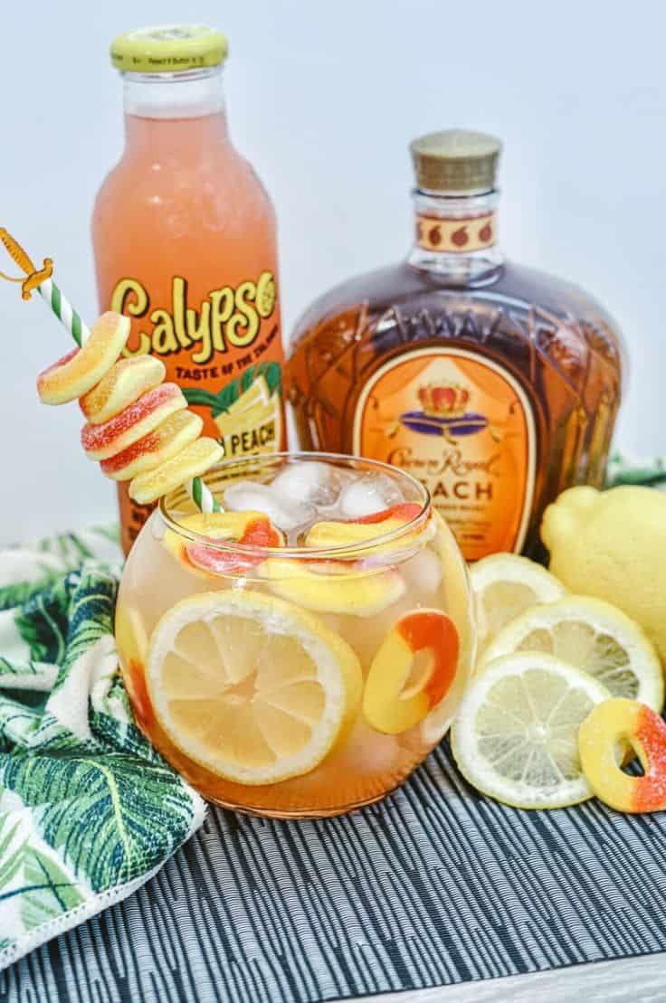 Crown Royal Peach Whiskey Fish Bowl Drink