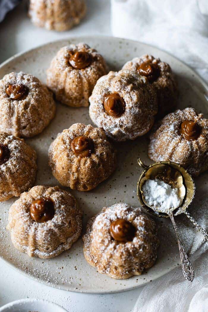 Mini Cinnamon Bundts With Dulce De Leche