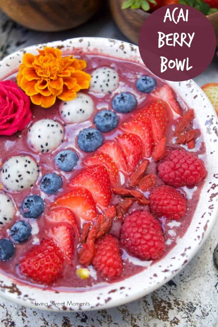 Acai Bowl With Berries And Dragonfruit