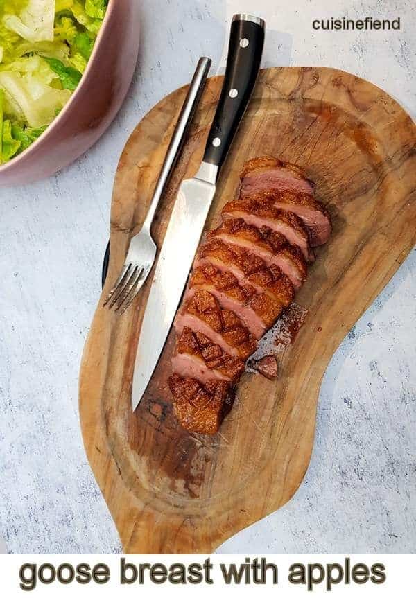 Roast Goose Breast With Apples And Raisins