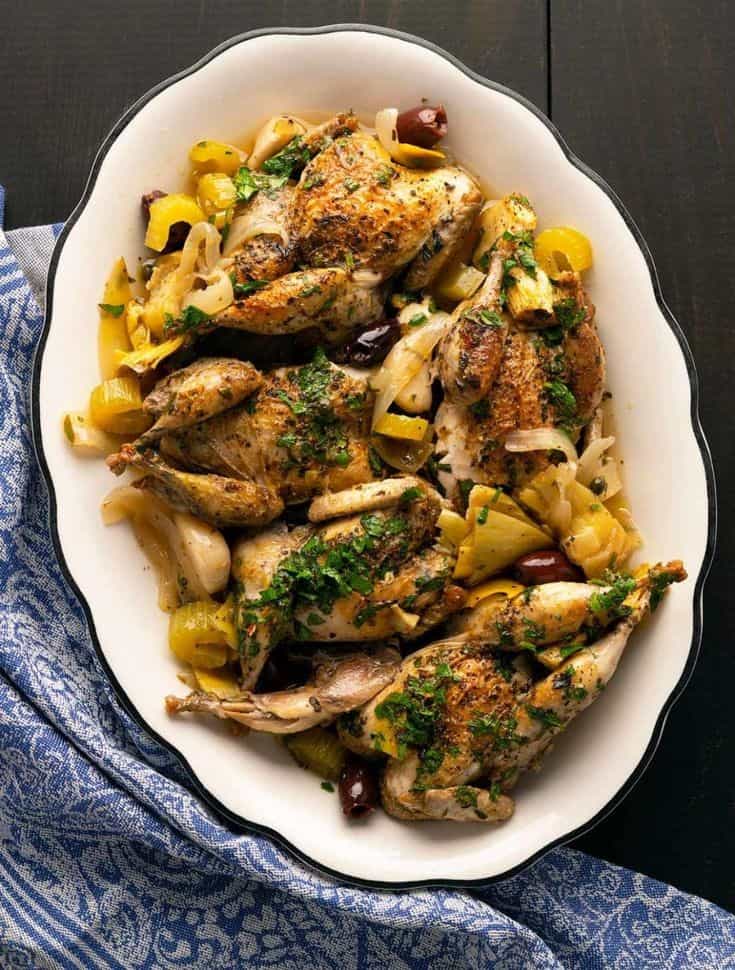 Greek Braised Quail