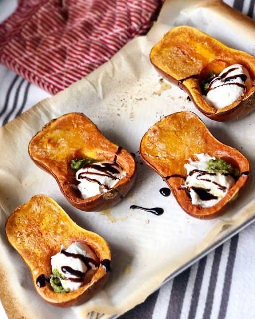 Roasted Honeynut Squash With Fresh Mozzarella