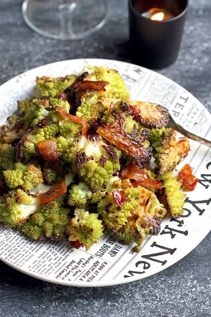 Roasted Romanesco With Honey-Sriracha Glaze