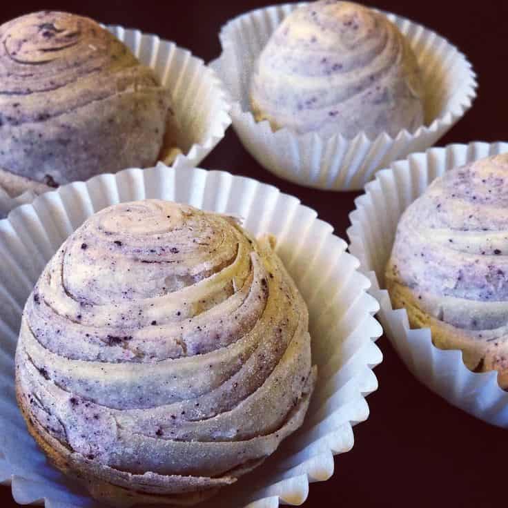 Taiwanese Taro Swirl Mooncakes