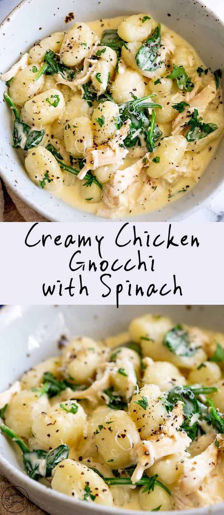 Creamy Spinach Chicken Gnocchi