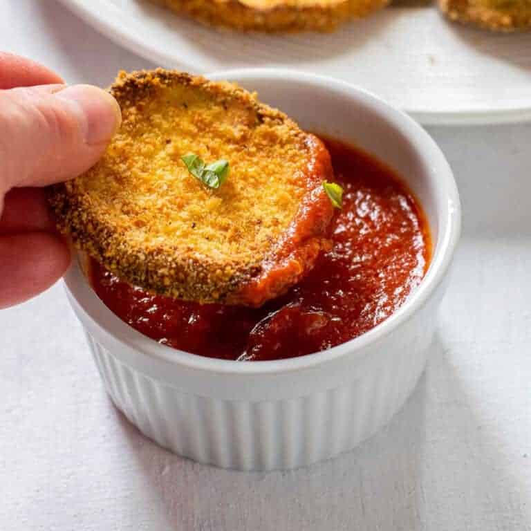 Baked Breaded Eggplant Slices