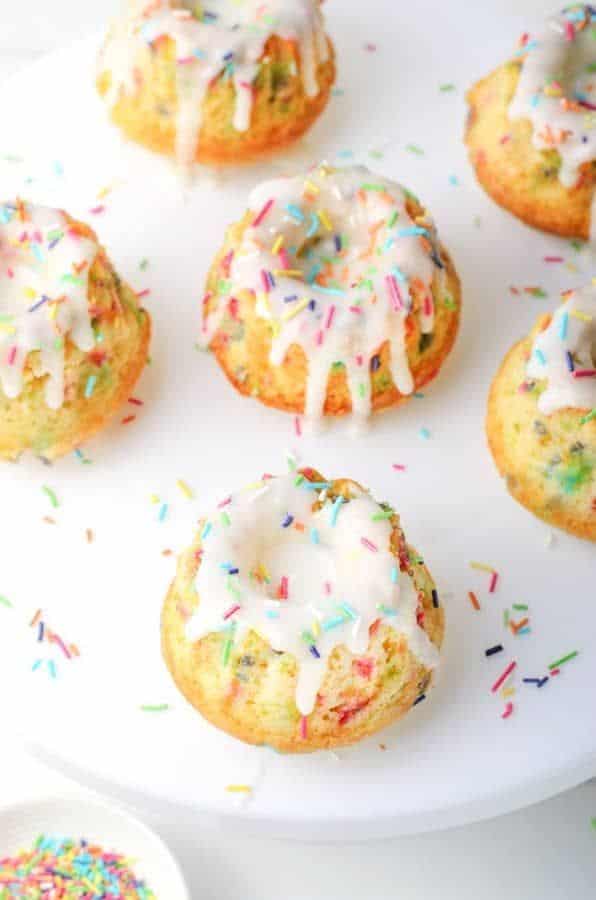 Funfetti Mini Bundt Cakes