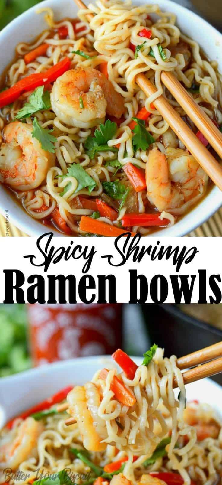 Spicy Shrimp Ramen Bowls