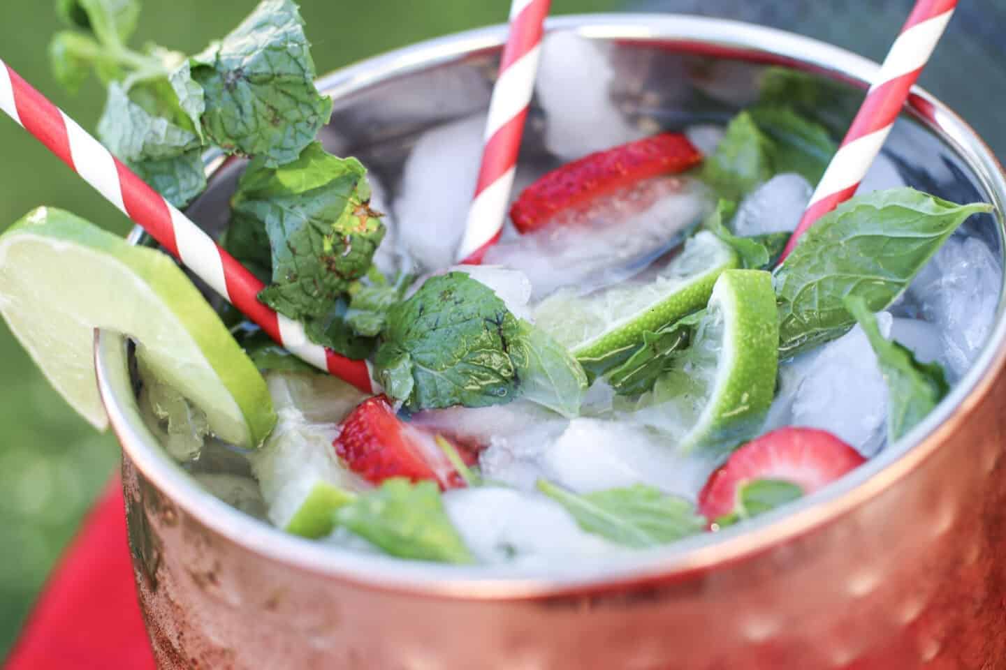 Skinny Strawberry Mint Moscow Mule