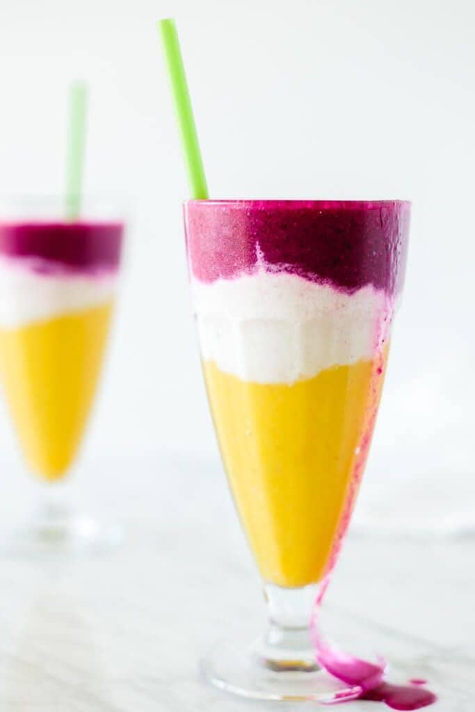 Mango, Coconut, And Dragon Fruit Smoothie