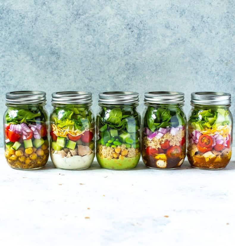 Mix and Match Mason Jar Salads