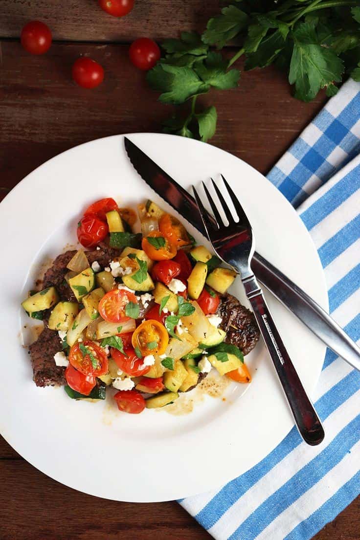 Minute Steak With Ratatouille