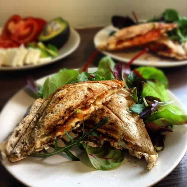 Tomato, Feta And Avocado Toastie