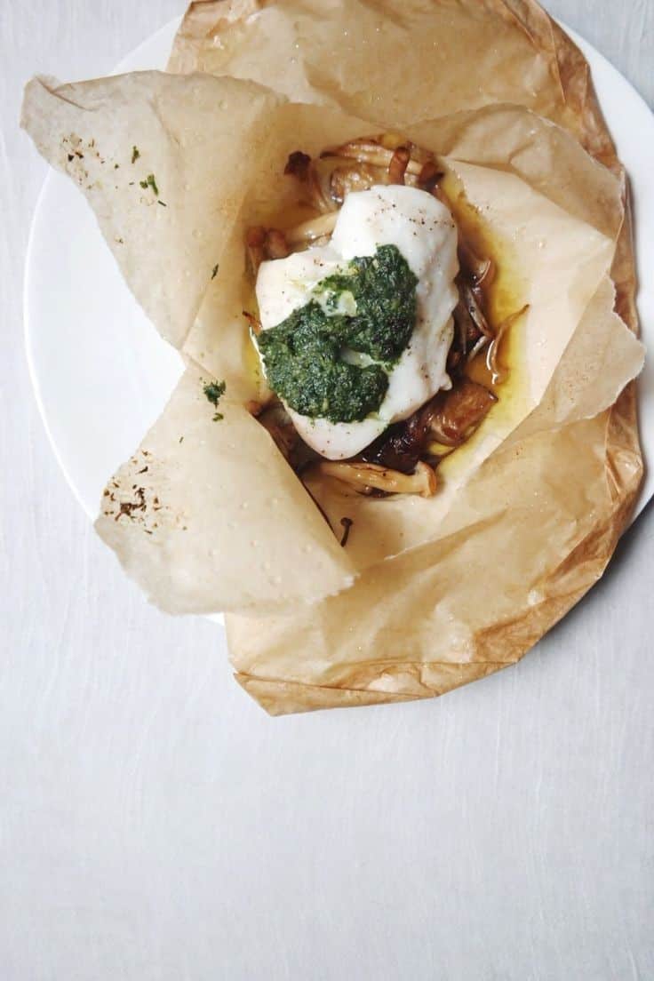 Golden Tilefish + Mushrooms En Papillote