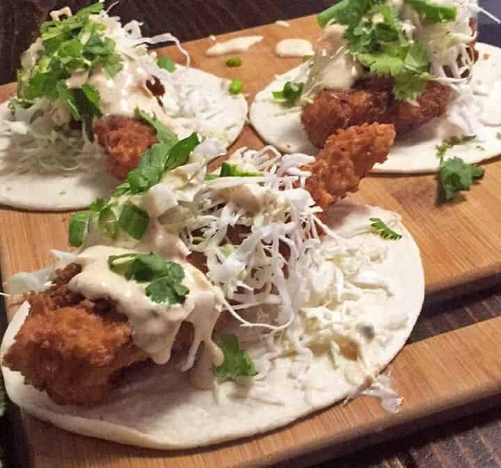 Fried Yellowtail Taco