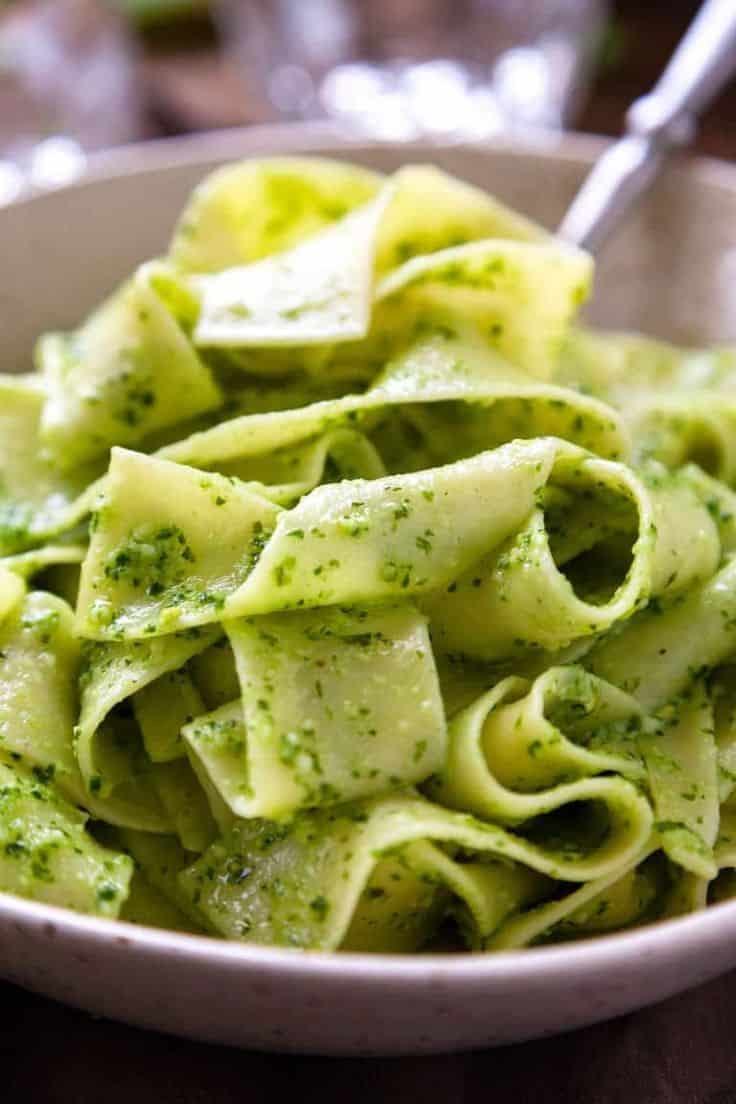 Pappardelle With Creamy Ricotta Pesto