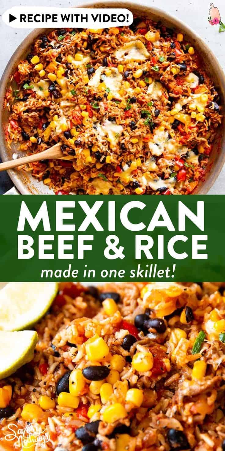 Mexican Beef And Rice Skillet