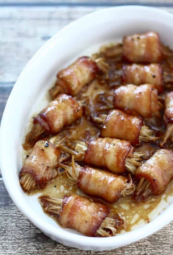 Bacon Wrapped Enoki Mushrooms