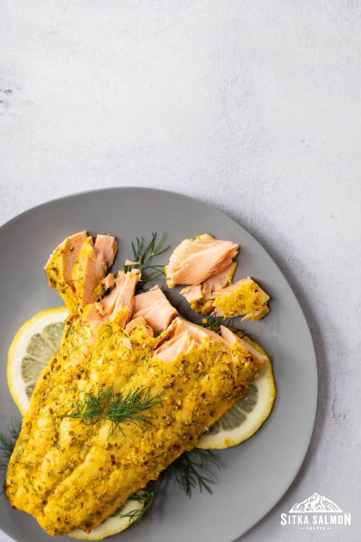 Dijon-Dill Crusted Coho Salmon