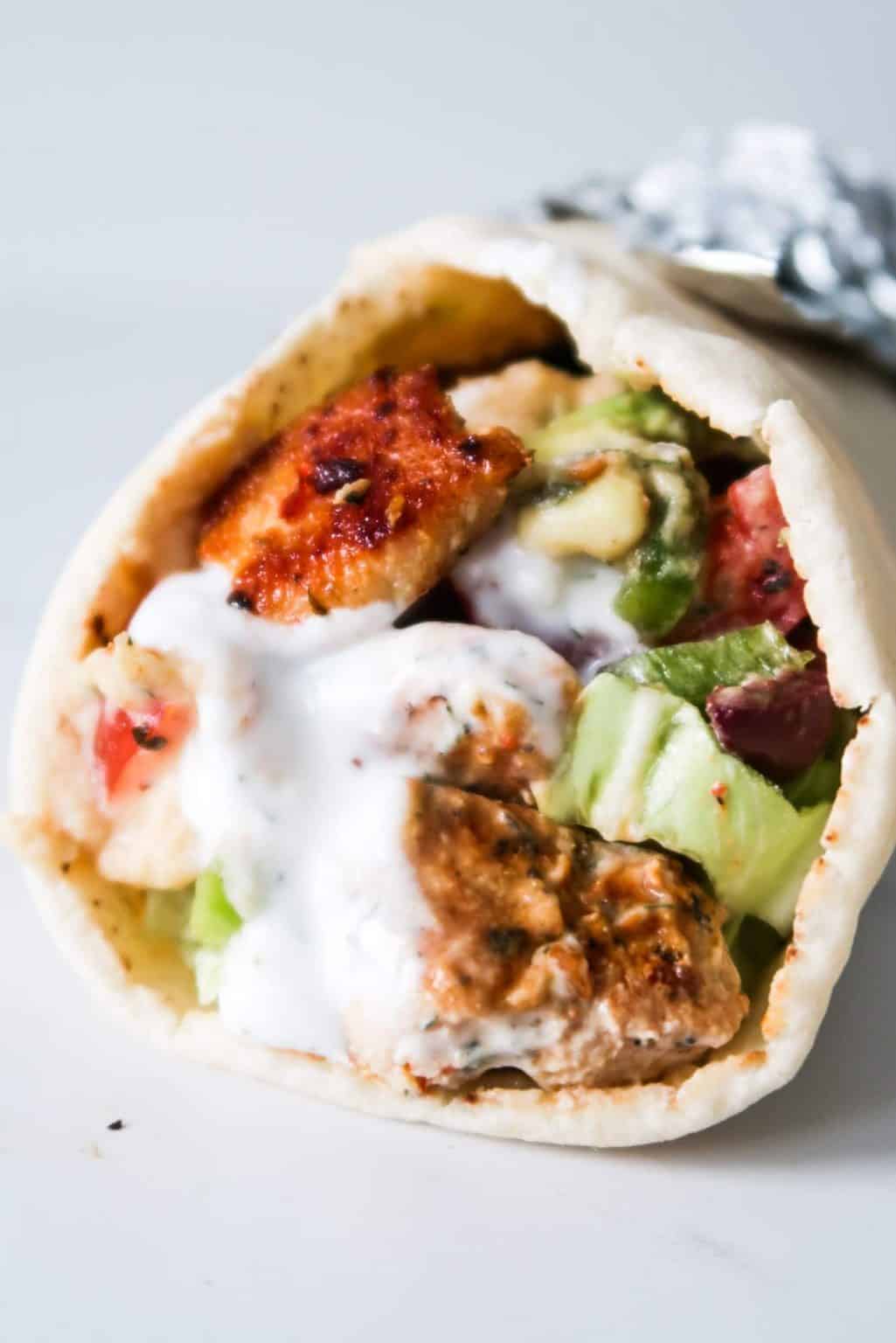 Healthy Mediterranean Chicken Wraps