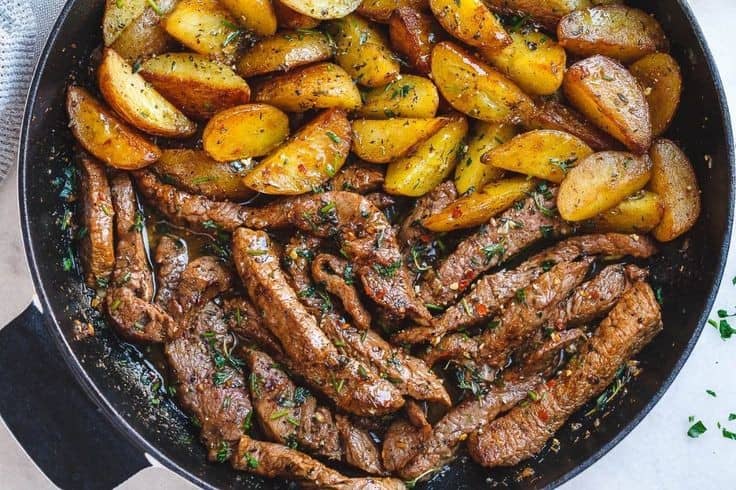 Grilled Flank Steak with Tomatoes