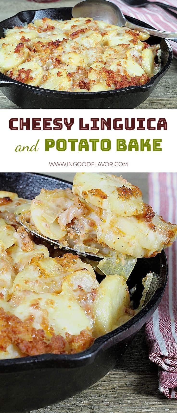 Cheesy Linguiça And Potato Bake