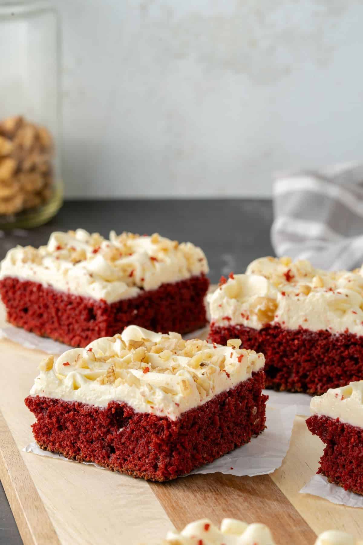 Almond Flour Red Velvet Sheet Cake