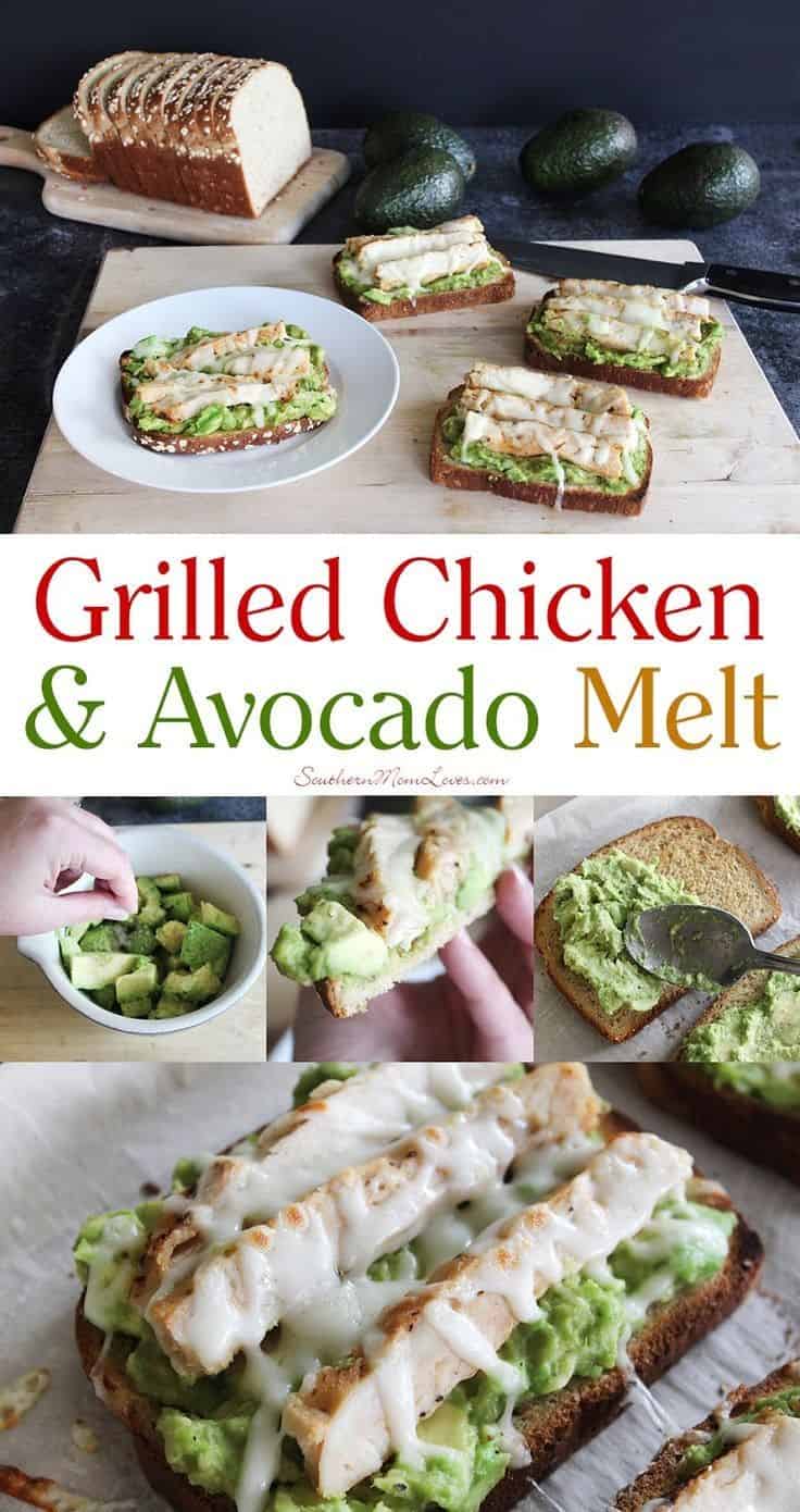 Grilled Chicken & Avocado Melts