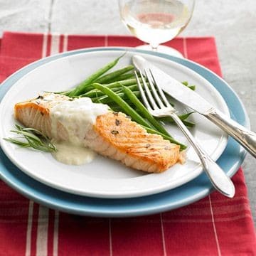 Cider-Brined Coho Salmon With Dijon Cream