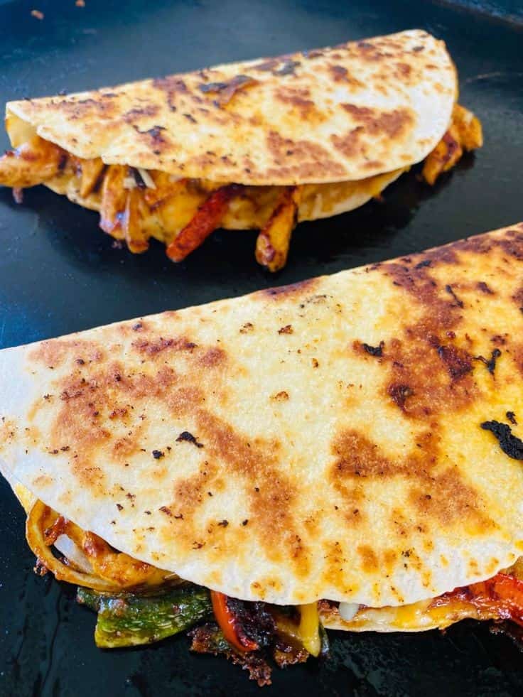 Blackstone Chicken Fajita Quesadillas